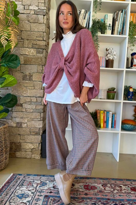 Big Softie Batwing Or Butterfly Knit Plum /13=